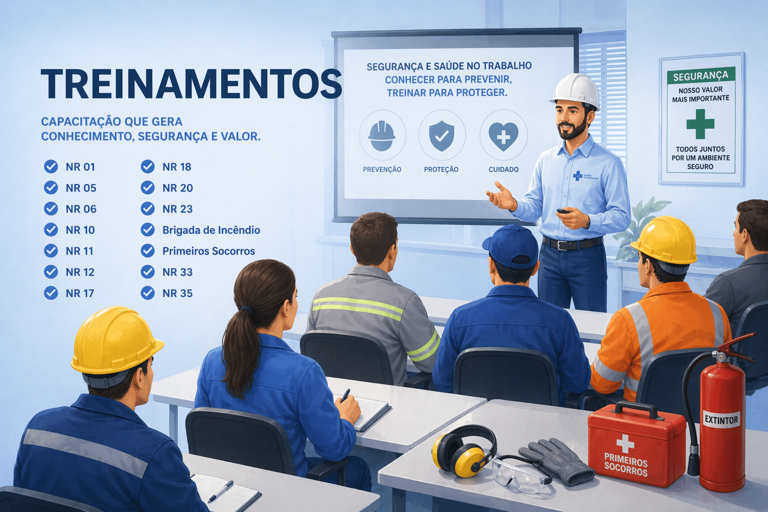 Treinamentos de SST para empresas em Blumenau e região